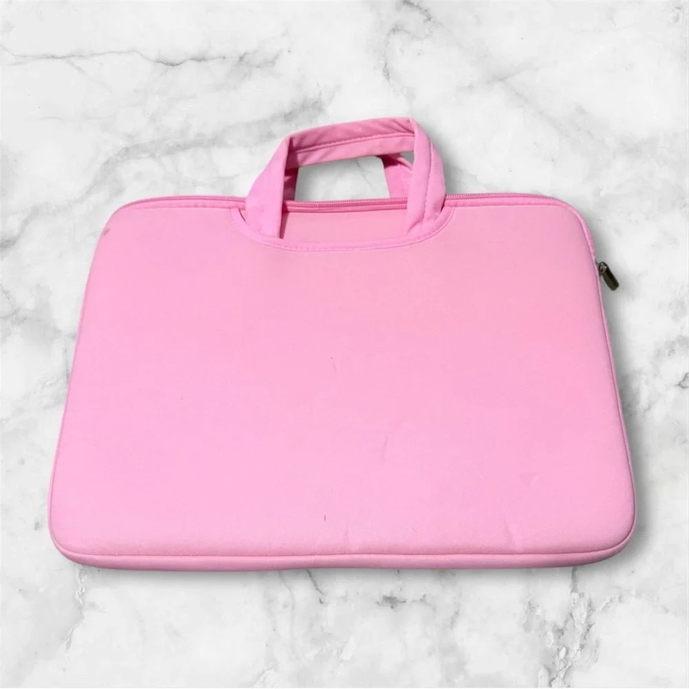 Pink Laptop Sleeve Carry Case with Handles NWOT